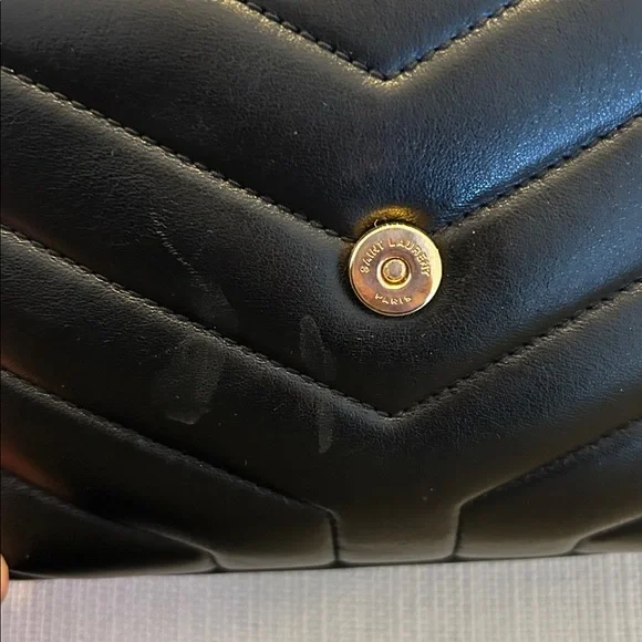 Yves Saint Laurent Black and Gold Crossbody Bag - Picture 5 of 10